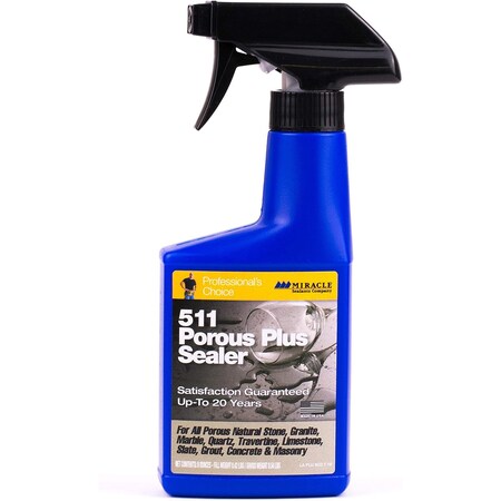 Miracle Sealants 8 Oz, Transparent, 511 Pourous Plus PLUS8OZ12